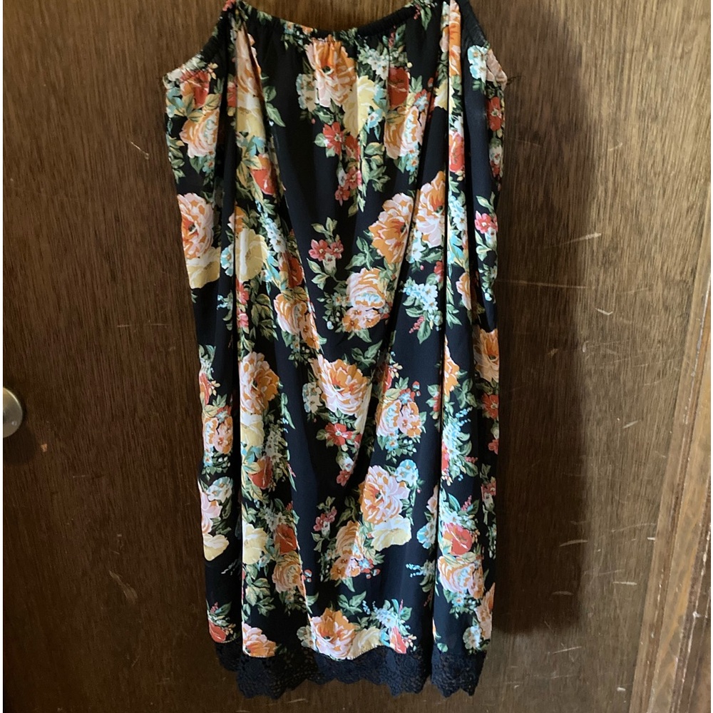 Floral Chiffon Dress Sz Large